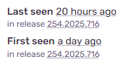 Sentry release version format