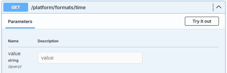 Date/time service endpoint in the API